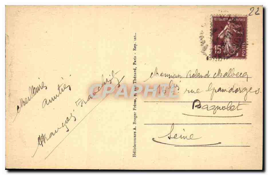 Perros Gulrec - Trestirgnel, la Pointe du Château et l'île Tomé — Sdli. Chavviller, n°2 — Verso