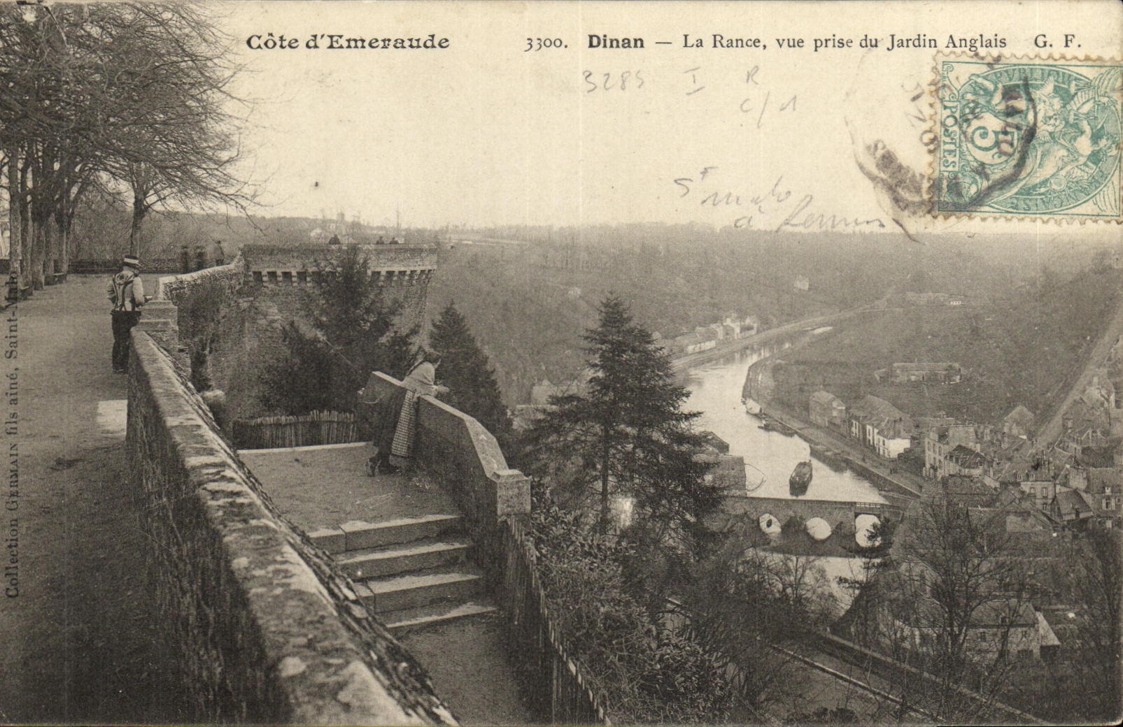 Dinan — La Rance, vue prise du Jardin Anglais — G.F. éditeur