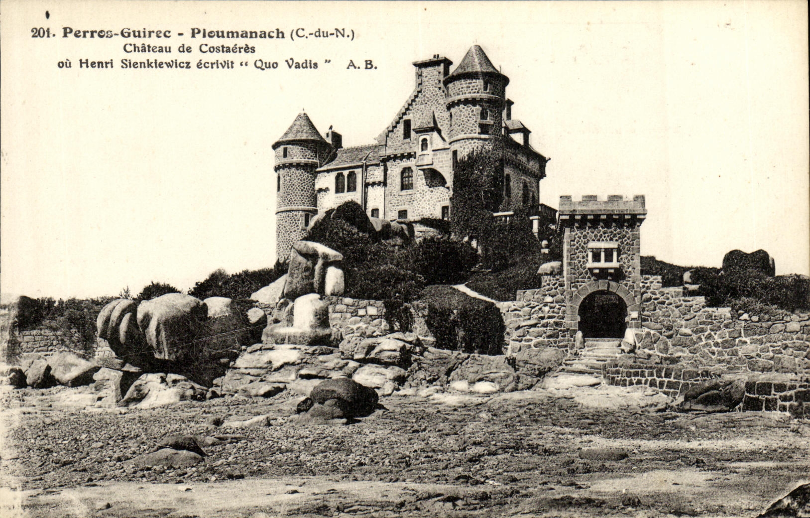 Château de Costaères à Perres-Guirec (C.-du-N.) — où Henri Sienkiewicz écrivit « Quo Vadis » — A.B. n°201