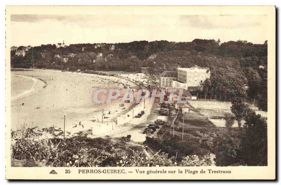 Perros-Guirec — Vue générale sur la Plage de Trestraou — n° 35