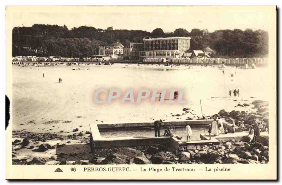 Perros-Guirec — La Plage de Trestraou — La piscine — n° 96