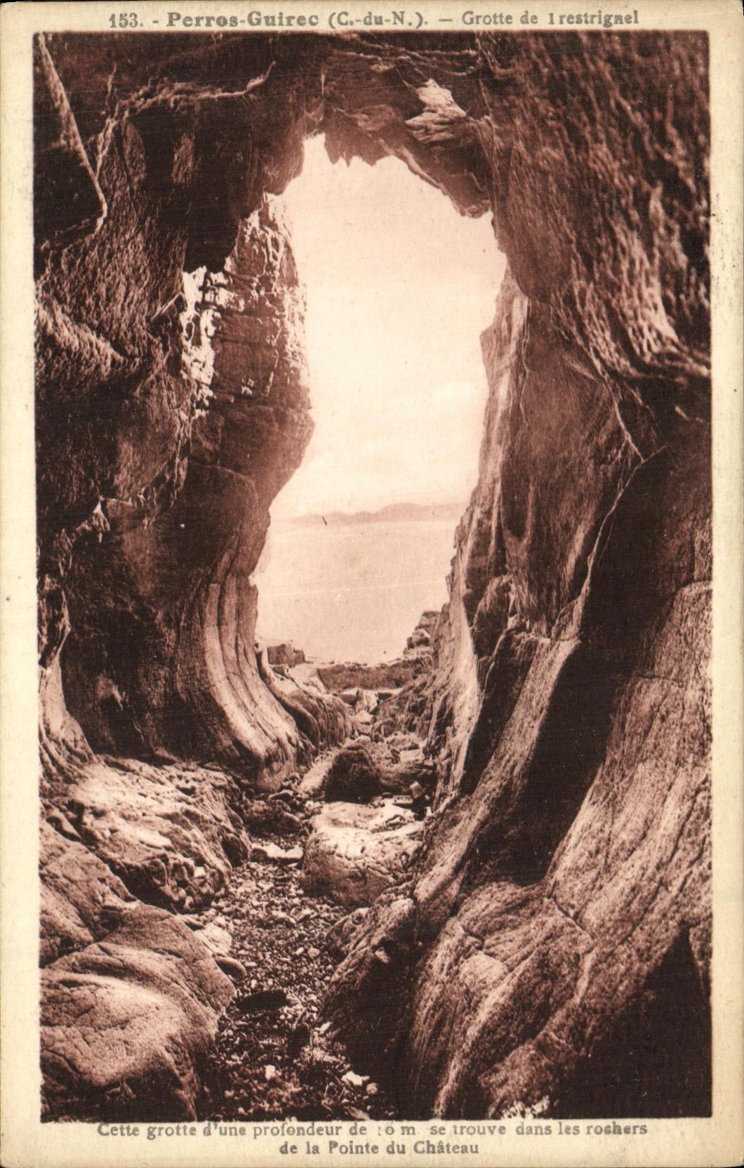 Perros-Guirec (C.-du-N.) — Grotte de Restrignel — Édition Librairie Péroisienne