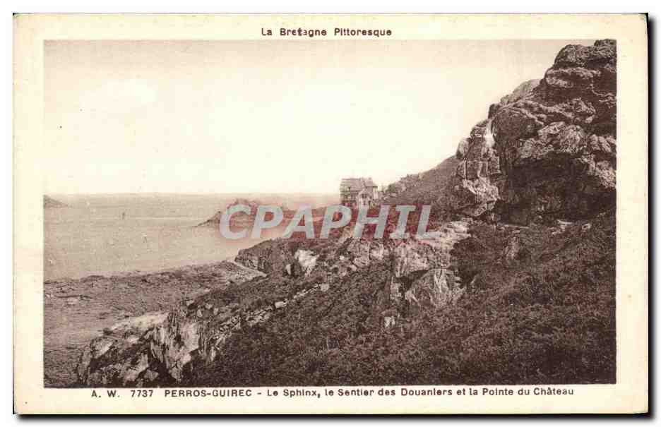Perros-Guirec - Der Sphinx, der Weg der Zollbeamten und die Pointe du Château — A.W. 7737