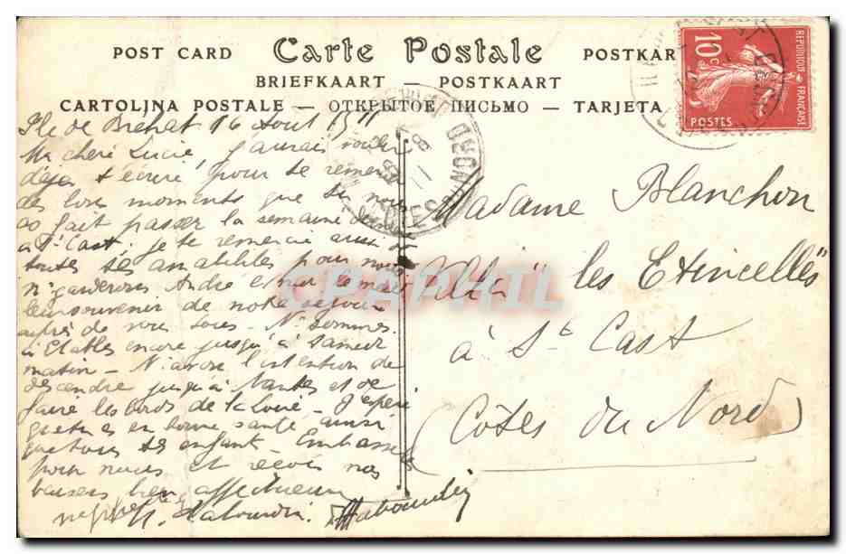 Ile de Brehat (Côtes-du-Nord) — Roh ar Ganic et les Ilots de Kerpont — ND Phot. — Rückseite