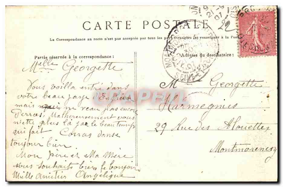 CPA Tregastel L Eglise et l Ossuaire — Rückseite