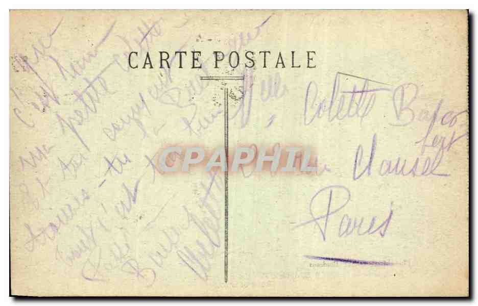 CPA Biarritz Le Rocher du Basta — Verso