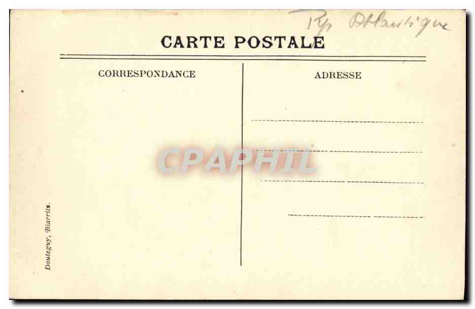 CPA Biarritz Promenade du Rocher de la Vierge — Verso
