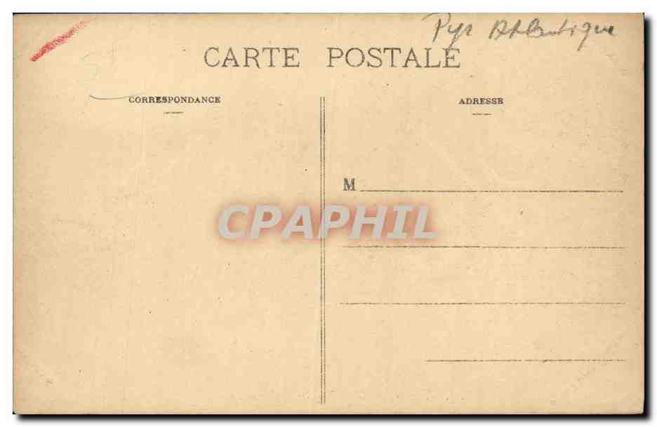 CPA Biarritz Rocher de la Vierge par gros temps — Verso