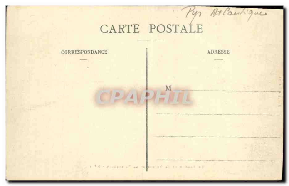 CPA Biarritz Pittoresque La Rocher de la Vierge et la Passerelle — Verso