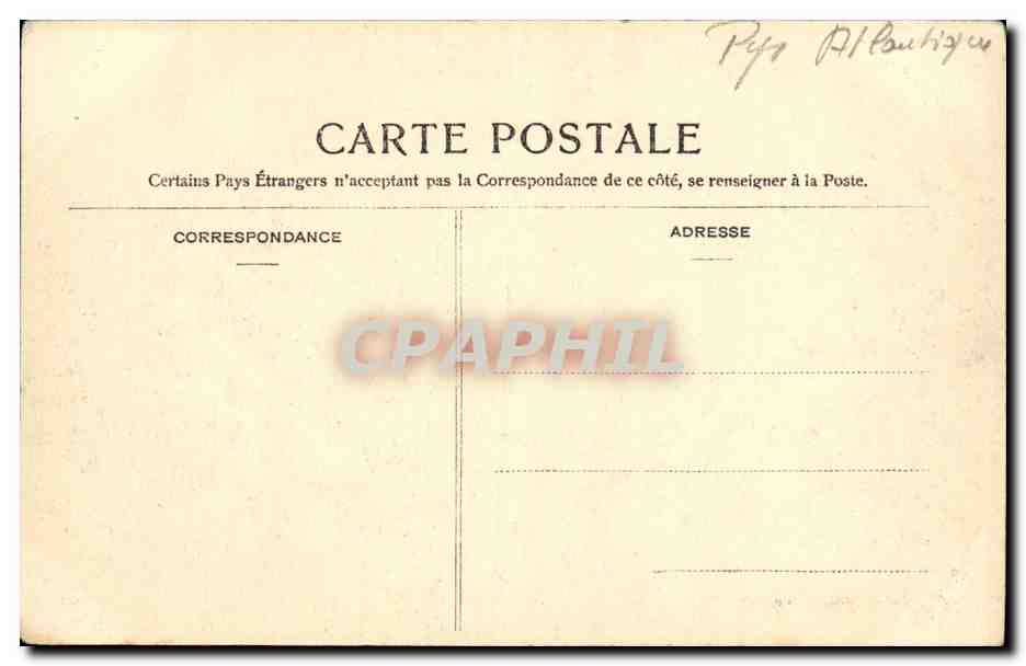 CPA Biarritz La Roche du Basta — Verso