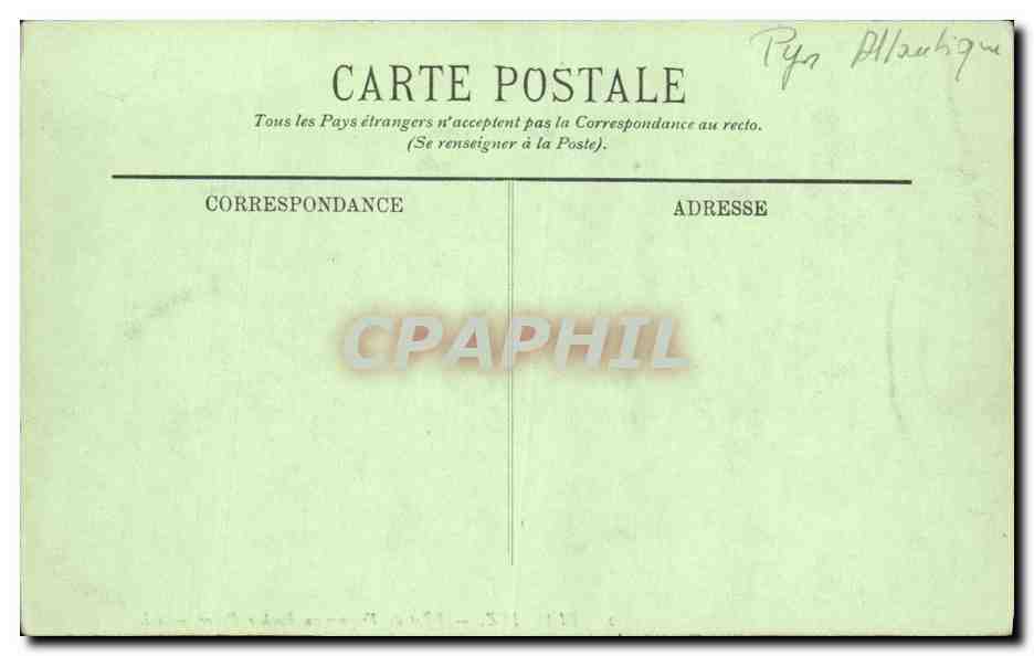 CPA Biarritz Effet de Vagues au Rocher Perce — Verso