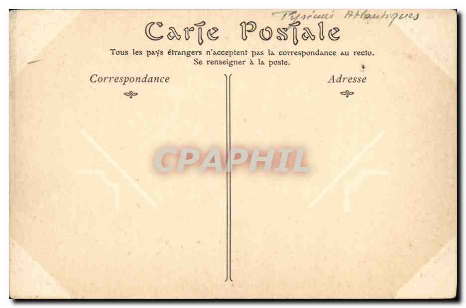 CPA Pau Interieur du Chateau la Salle a Manger — Verso