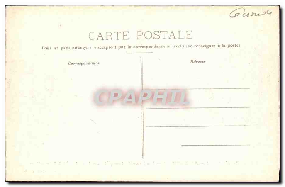 CPA Cote d Argent Arcachon Un jour de tempete en face l Hotel Richelieu — Rückseite