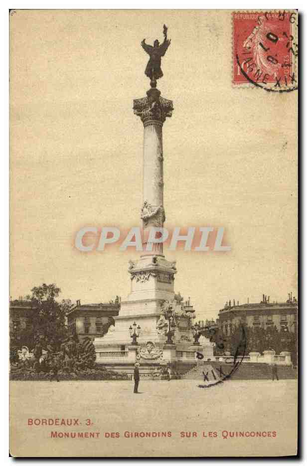 CPA Bordeaux Monument des Girondins sur les Quinconces