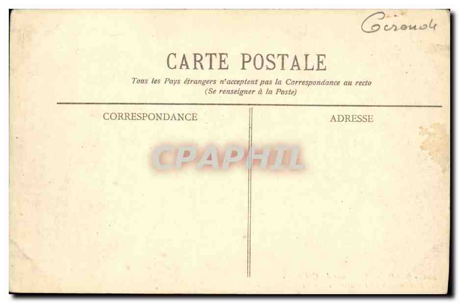 CPA Bordeaux Place des Quinconces Monument des Girondins — Verso
