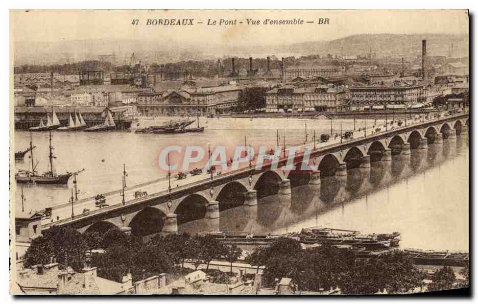 CPA Bordeaux La Pont Vue d ensemble