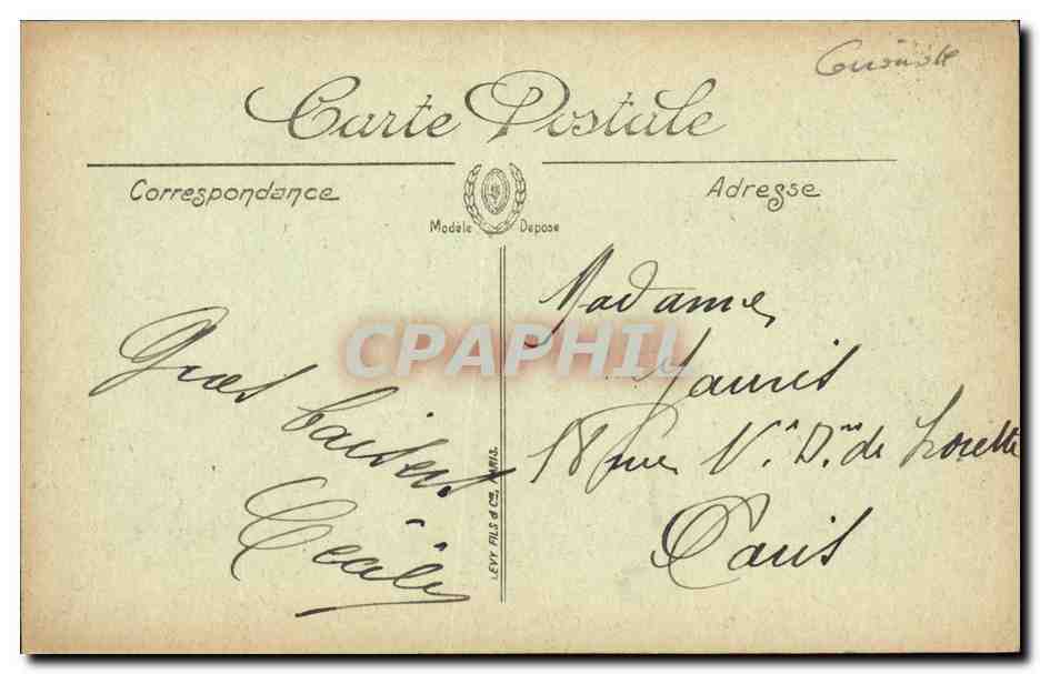 CPA Bordeaux Details du Monument des Girondins — Verso
