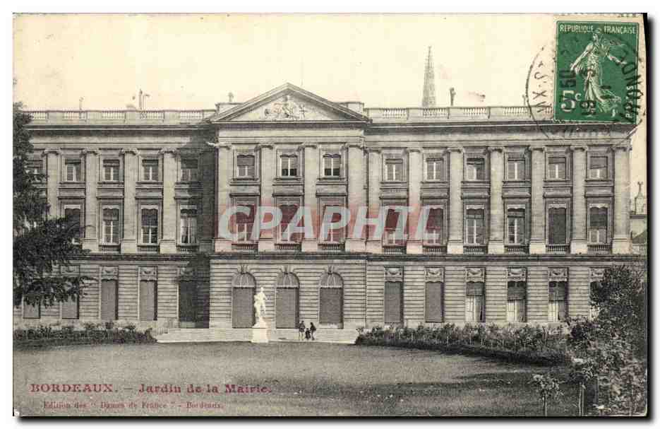 CPA Bordeaux Jardin de la Mairie