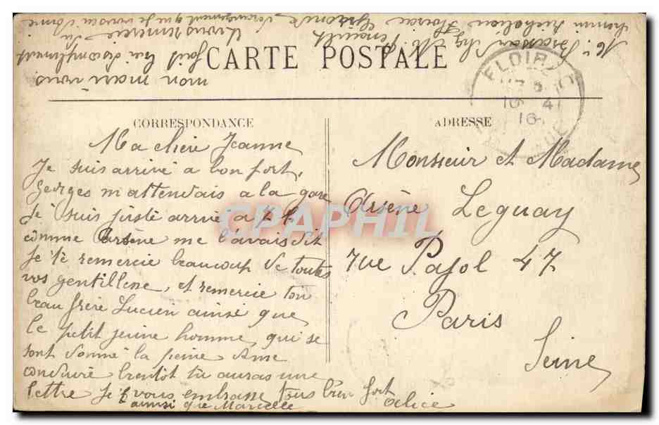 CPA Bordeaux Grosse Cloche  — Verso