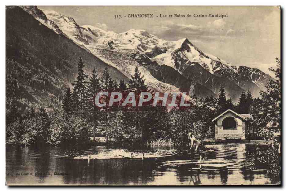 CPA Chamonix Lac et Bains du Casino Municipal
