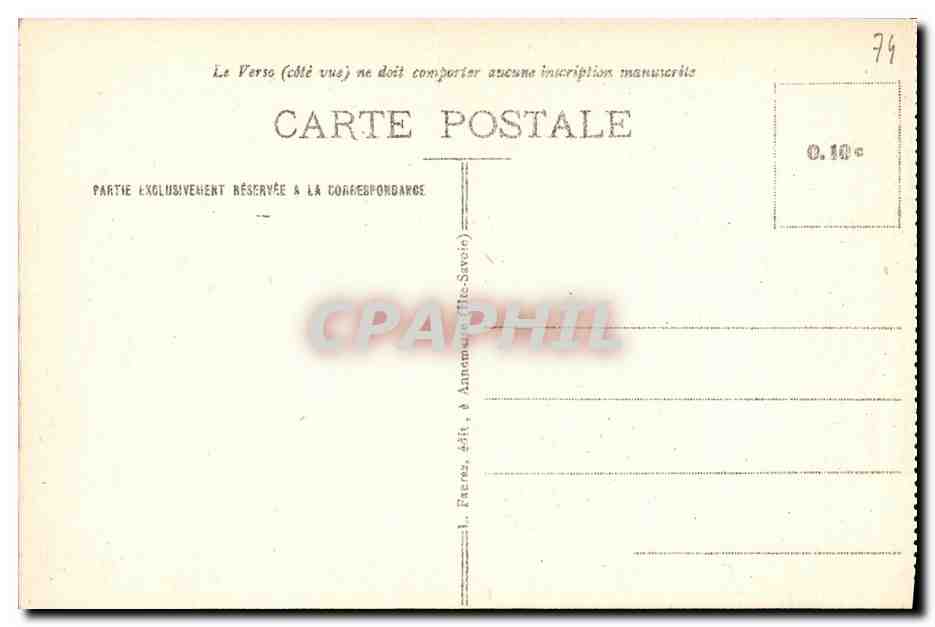 CPA Chamonix Mont Blanc Les Bossons — Verso