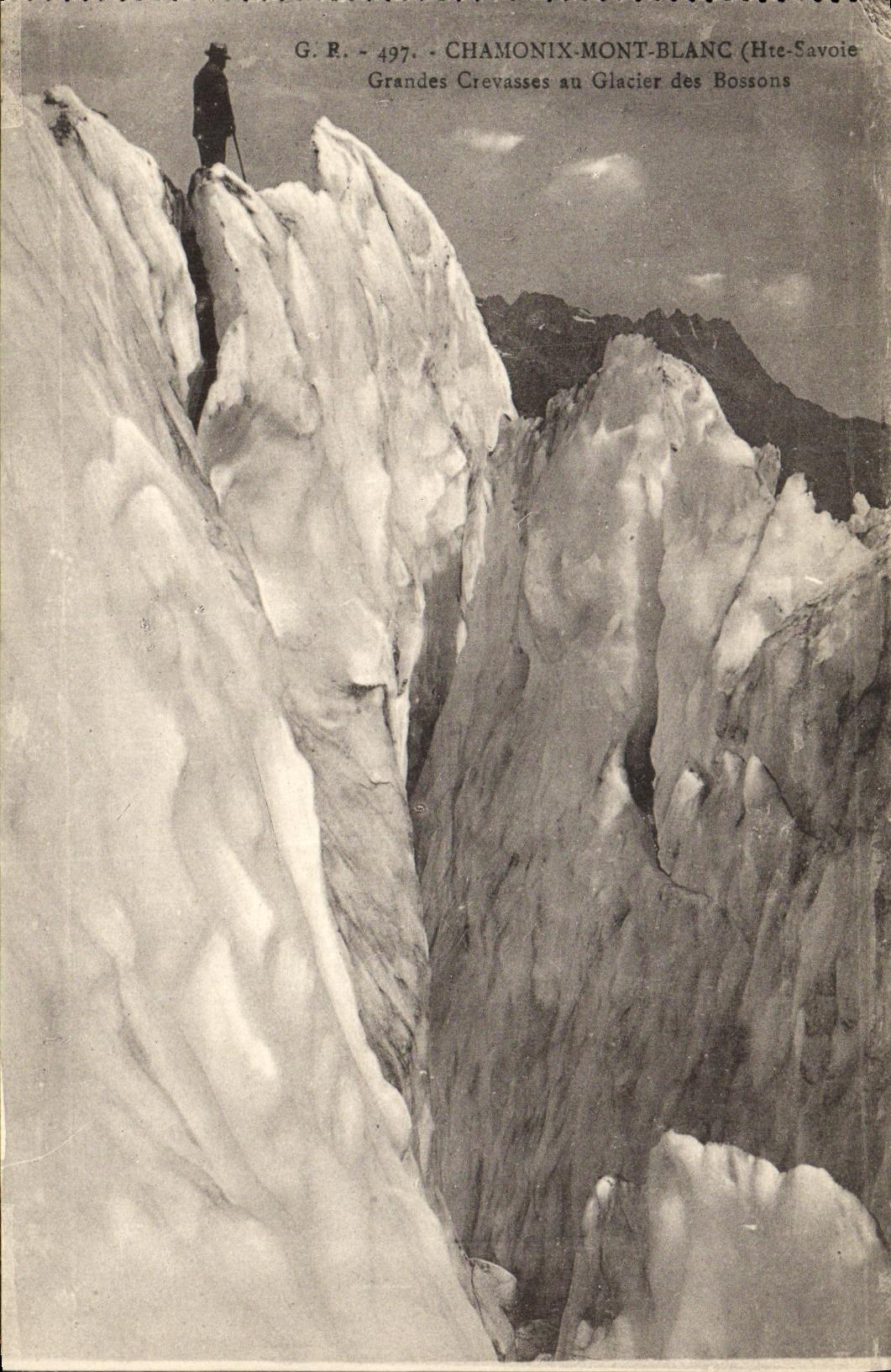 CPA Chamonix Mont Blanc Grandes Crevasses au Glacier des Bossons