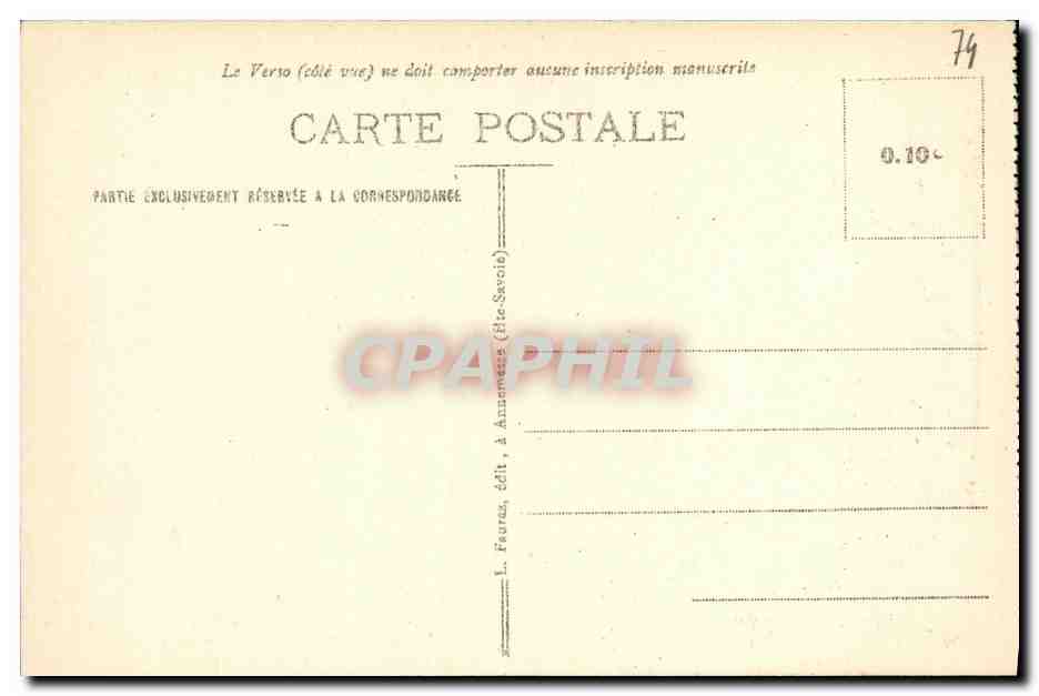 CPA Chamonix Mont Blanc Le Monument de Saussure Alpinisme — Verso