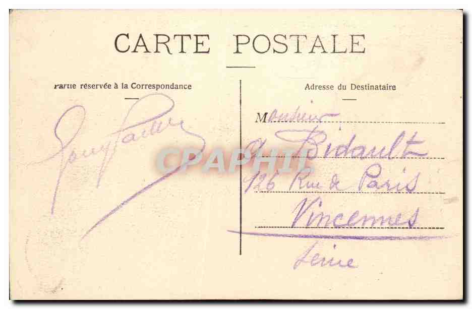 CPA Charousse Passy et le Mont Blanc  — Verso