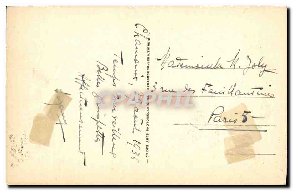 CPA Chamonix Mont Blanc La Jonction et les Grands Mulets — Verso
