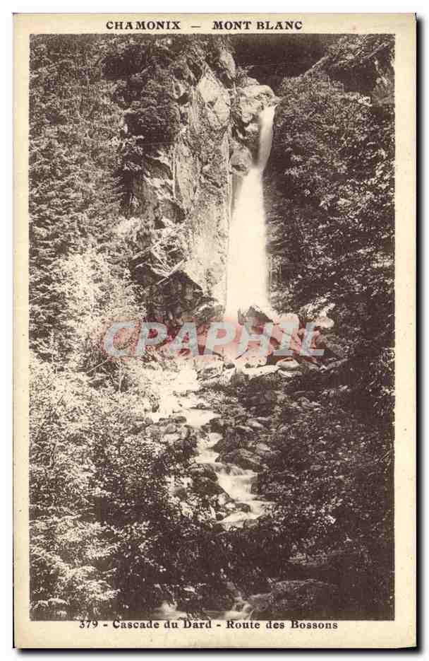 CPA Chamonix Mont Blanc Cascade du Dard Route des Bossons