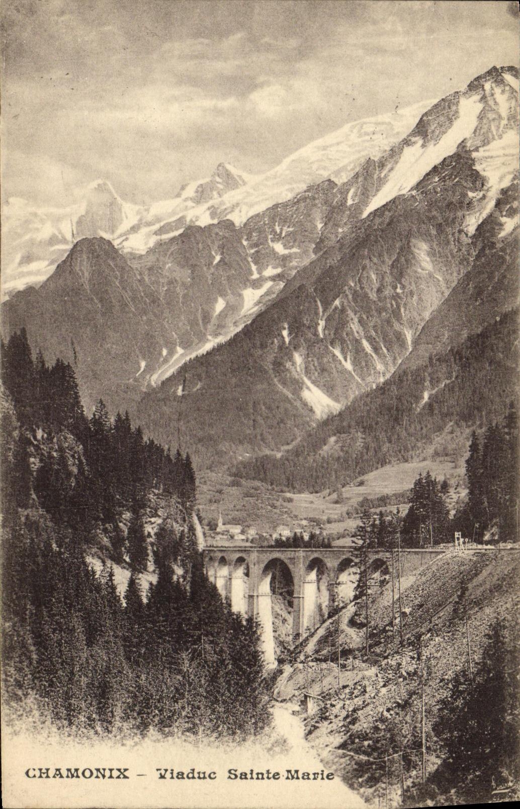 CPA Chamonix Viaduc Sainte Marie