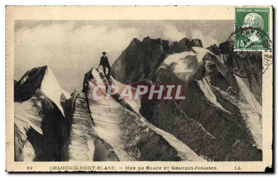 CPA Chamonix Mont Blanc Mer De Glace Et Grandes Jorasses