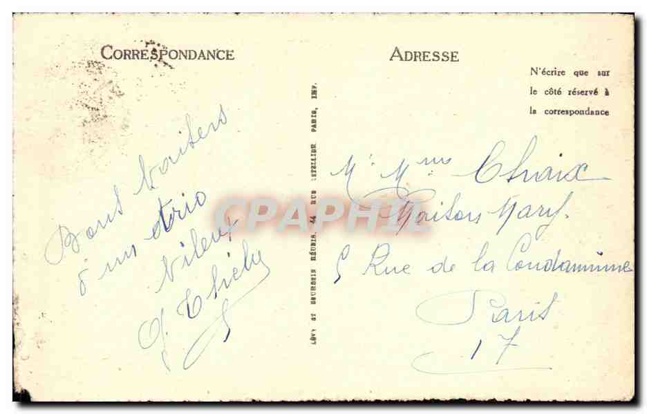 CPA Chamonix Mont Blanc Mer De Glace Et Grandes Jorasses — Verso