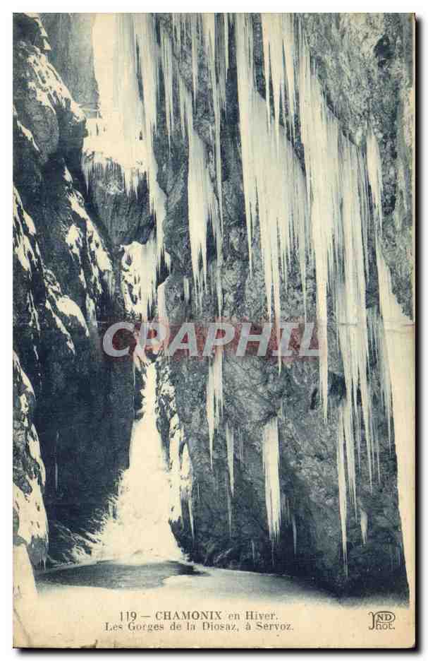 CPA Chamonix en Hiver Les Gorges de la Dioeaz a Servoz