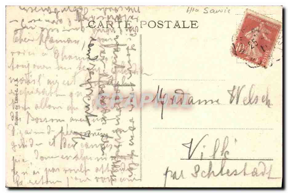 CPA Chamonix Le Jardin de Talefre — Verso