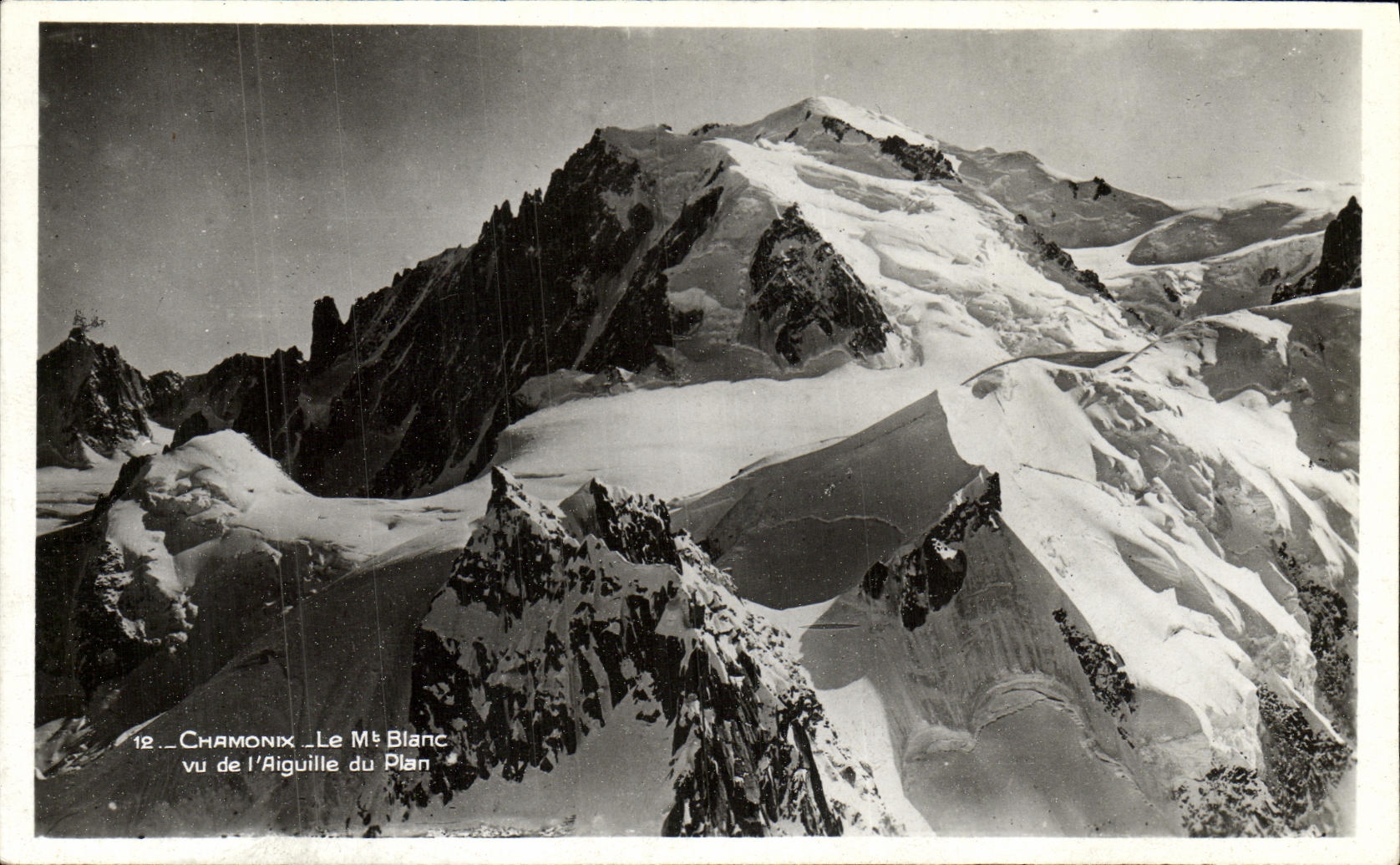 CPA Chamonix Le Mt Blanc vue de l Aiguille du Plan
