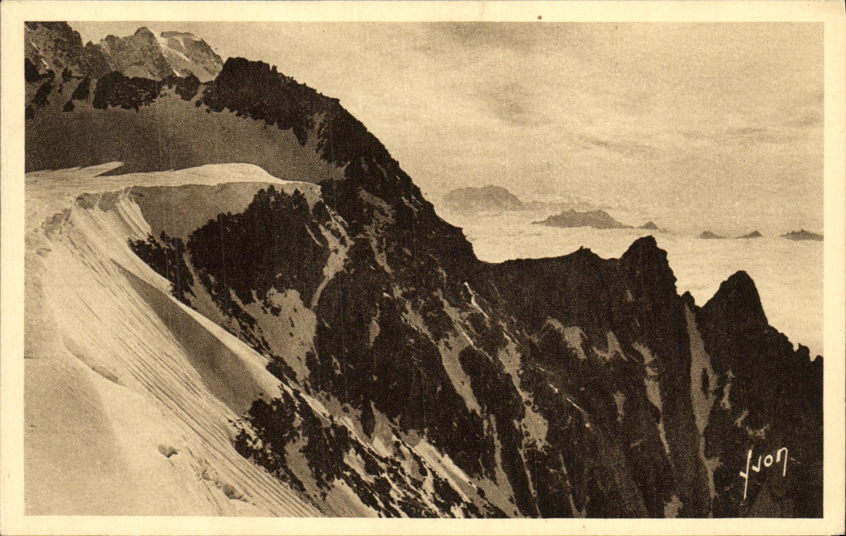 CPA Massif du Mont Blanc Le col du Geant