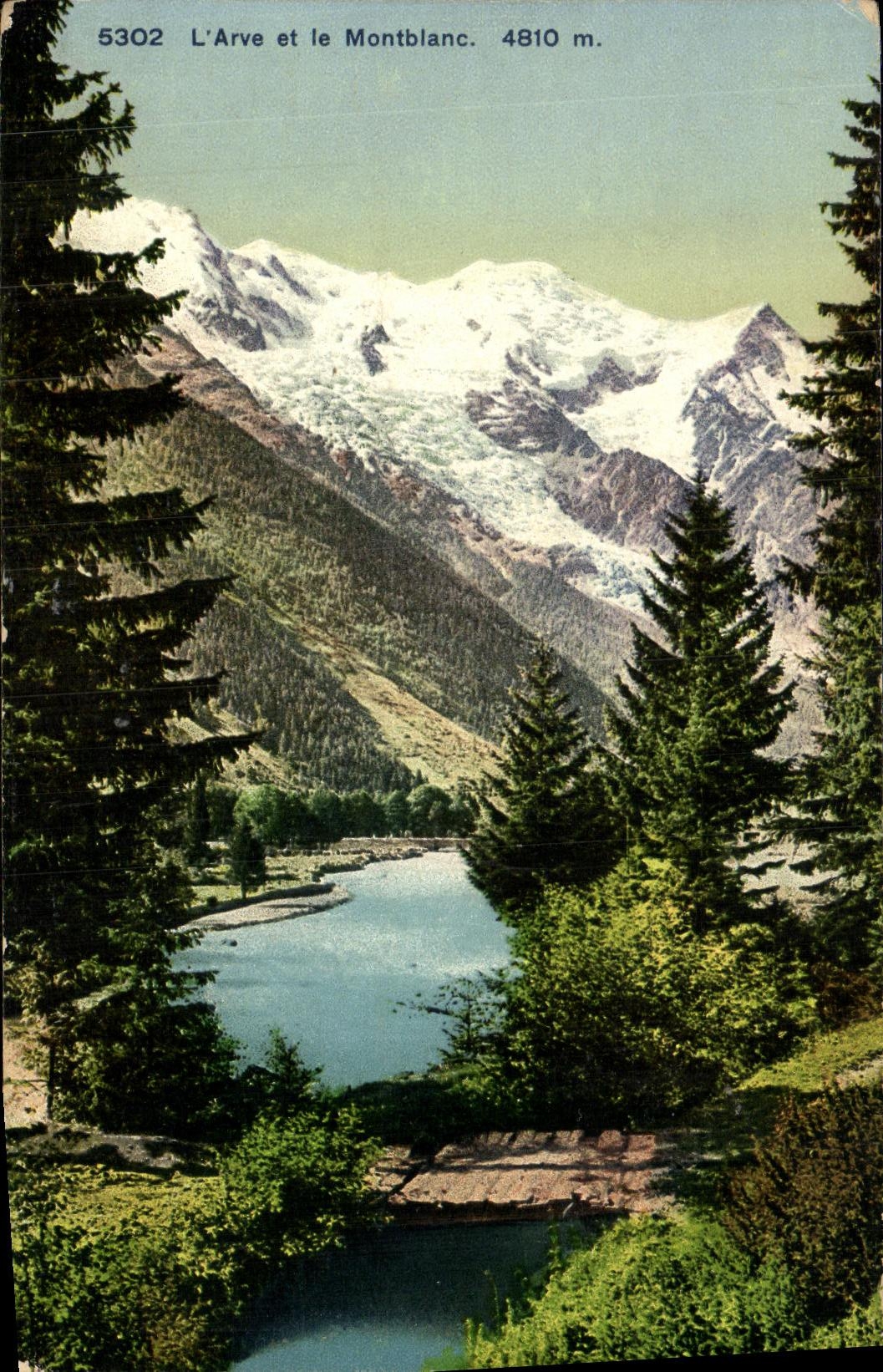 CPA L Arve et le Montblanc