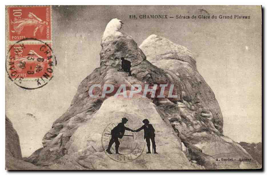 CPA Chamonix Seracs de Glace du Grand Plateau