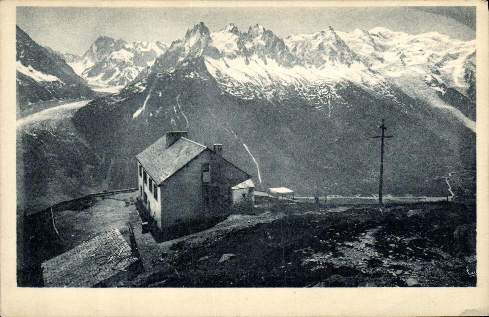 CPA Chamonix La Chaine du Mont Blanc vue de la Flegere