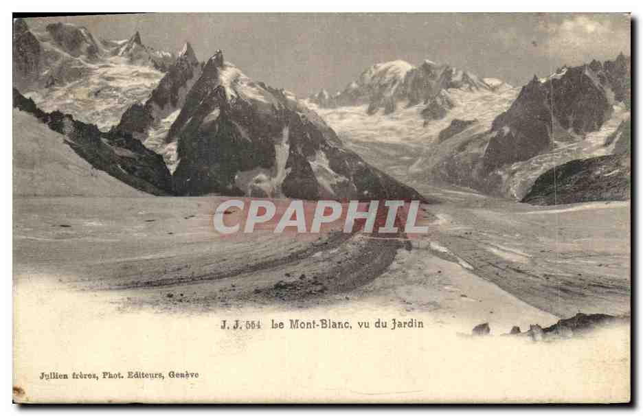 CPA Le Mont Blanc vu du Jardin