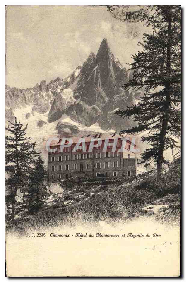 CPA Chamonix Hotel du Montanvert et Aiguillle du Dru