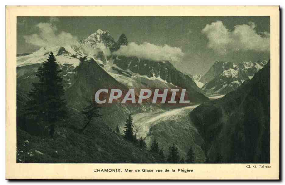 CPA Chamonix Mer de Glace vue de la Flegere