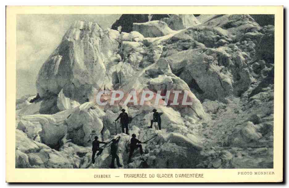 CPA Chamonix Traversee du Glacier d Argentiere