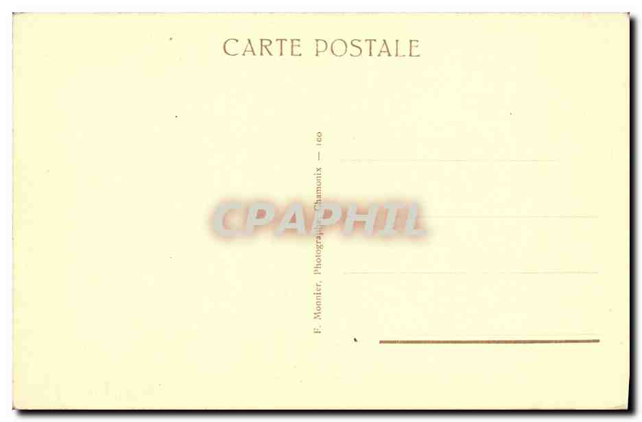 CPA Massif du Mont Blanc Aiguille du Chardonnet — Verso