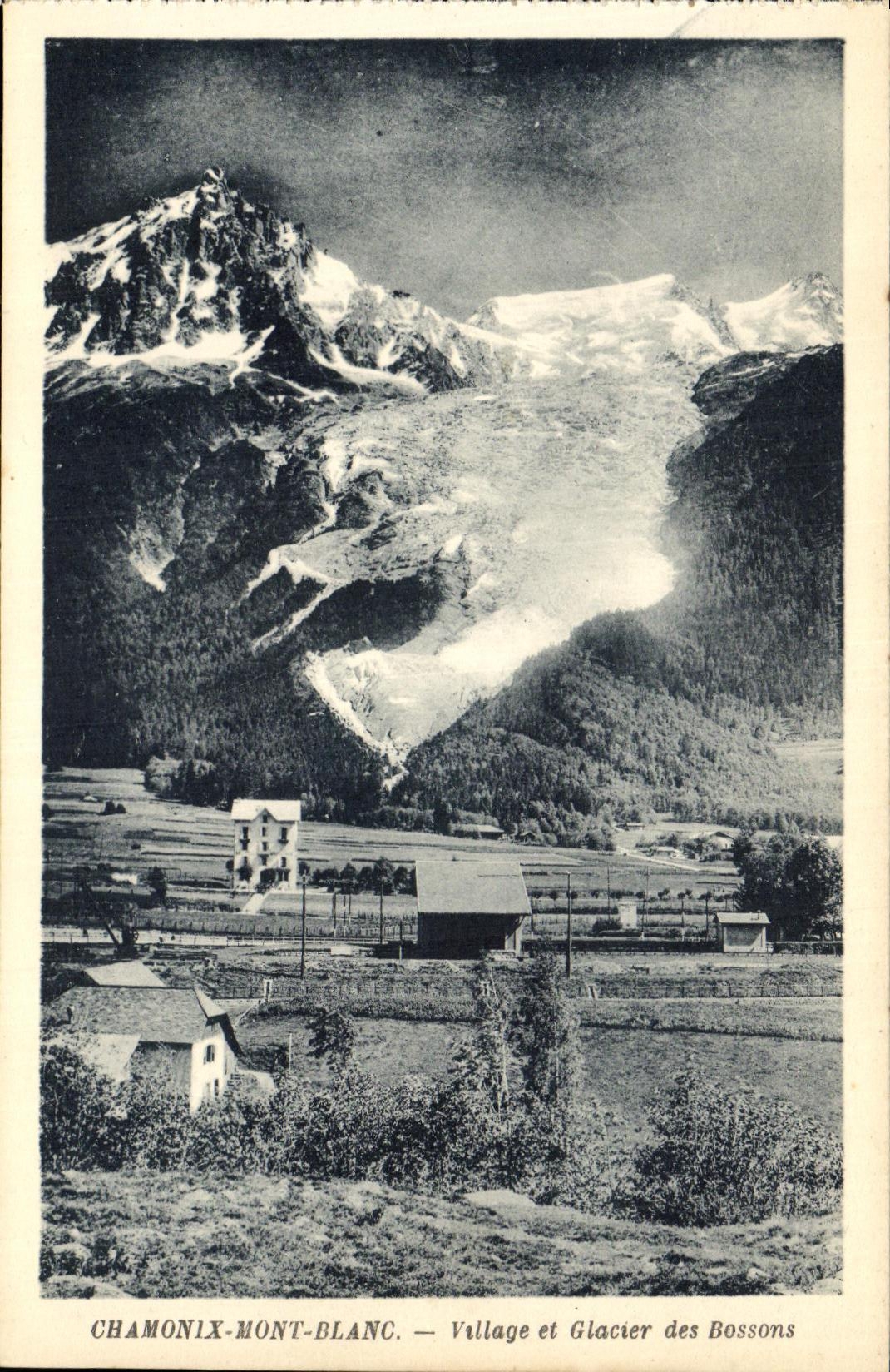 Chamonix-Mont-Blanc — Village et Glacier des Bossons — G. Tairraz, Chamonix-Mont-Blanc