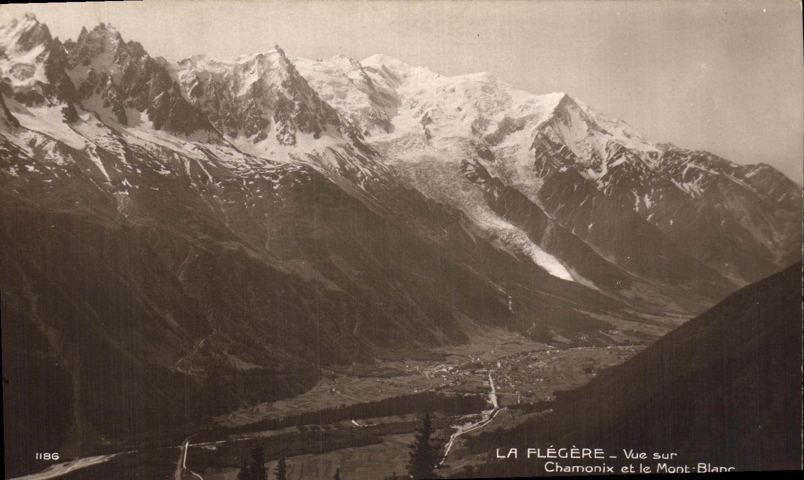 CPA La Flegere Vue sur Chamonix et le Mont Blanc