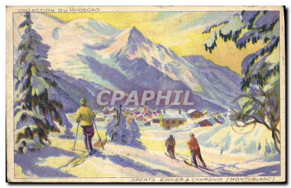 Sports d'hiver à Chamonix (Mont-Blanc) — Collection du Phoscao — éditeur Phoscao