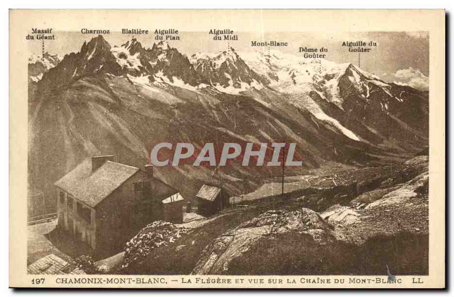 CPA Chamonix Mont Blanc La Flegere Et Vue Sur La Chaine