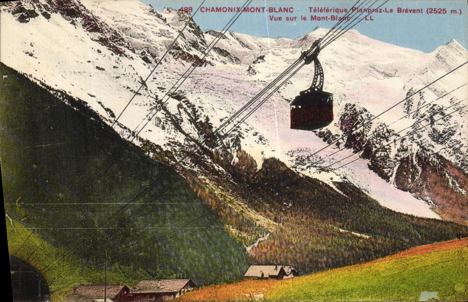 CPA Chamonix Mont Blanc Teleferique Planpraz Vue Sur le Mont Blanc